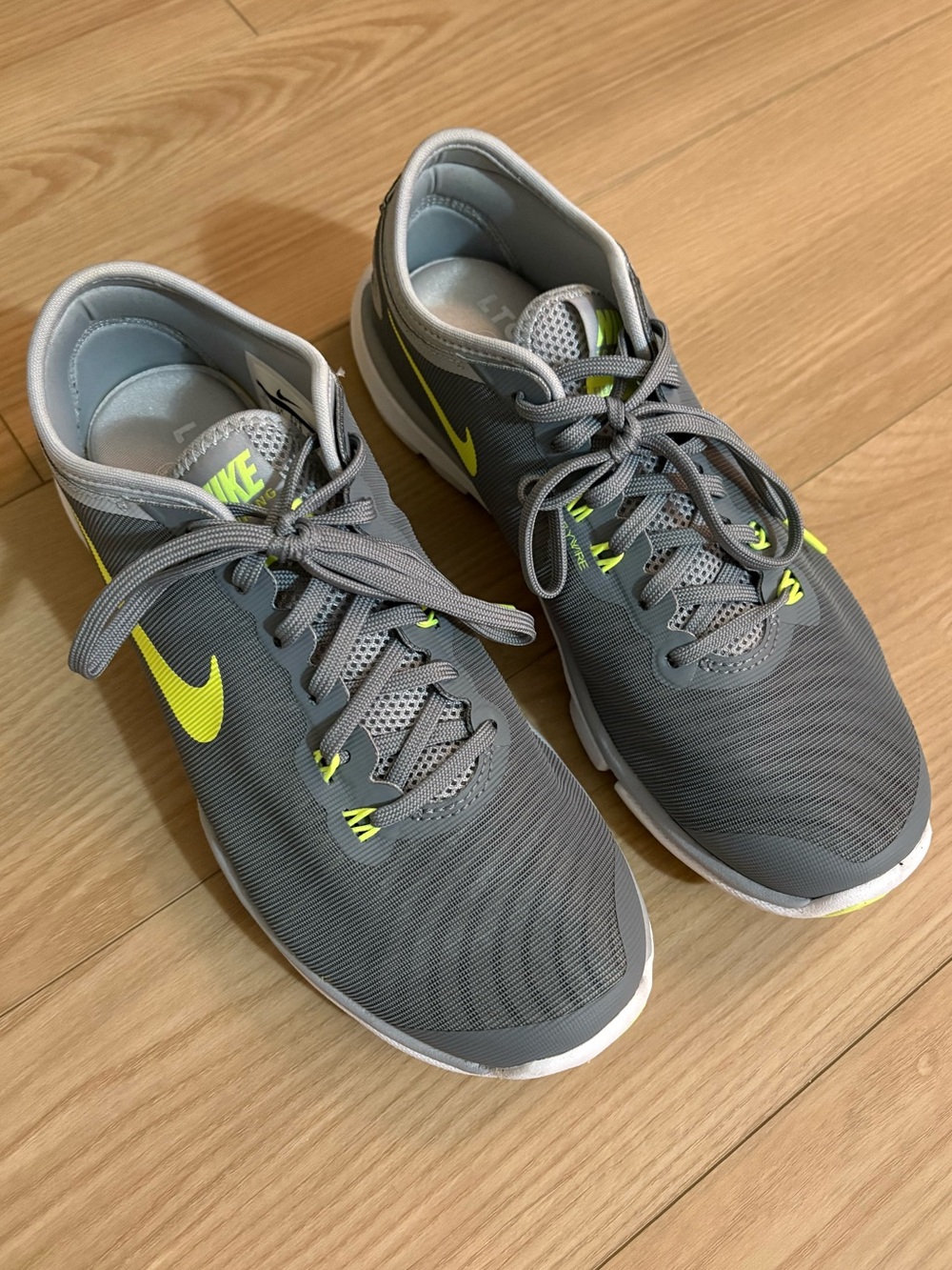 Nike Women’s Gray and Volt Running Sneakers